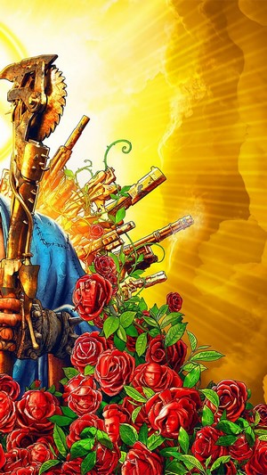 Borderlands 3 Art with Guns and Roses