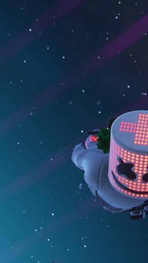 Marshmello from Fortnite skydiving