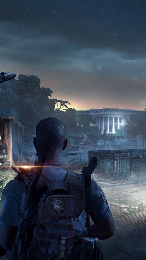 The Division 2 Agent overlooking White House