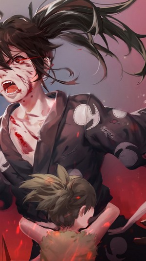 Hyakkimaru from Dororo in battle