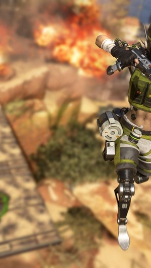 Octane from Apex Legends holding a weapon