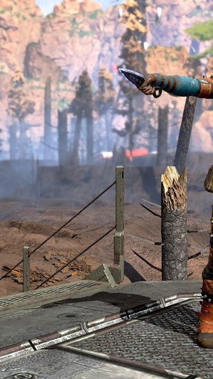 Wraith from Apex Legends holding a knife
