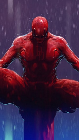 Daredevil in a red suit