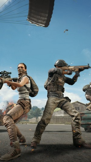 PlayerUnknown's Battlegrounds characters parachuting