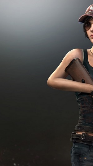 Girl with rifle from PlayerUnknown's Battlegrounds