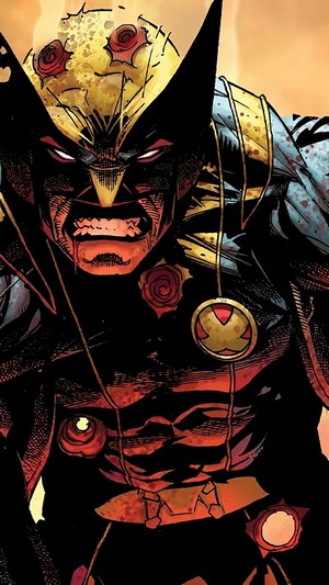 Wolverine with roses and bullet wounds