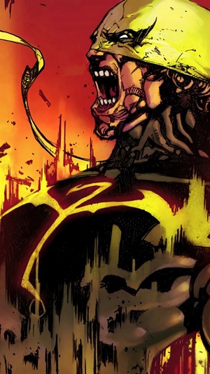 Iron Fist screaming in battle