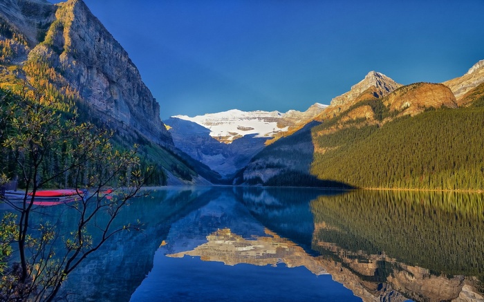 Lake Louise with Mountains and Reflections