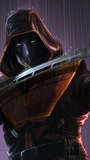 Ronin from Avengers: Endgame in the rain
