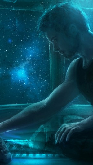 Tony Stark from Avengers: Endgame in space