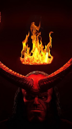 Hellboy with crown of fire