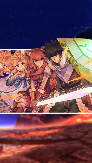 Naofumi, Raphtalia, and Filo from The Rising of the Shield Hero