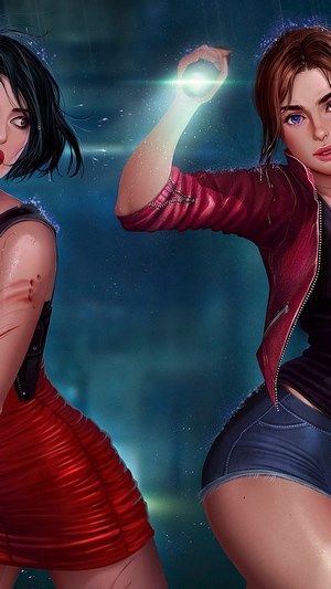 Ada Wong and Claire Redfield from Resident Evil 2