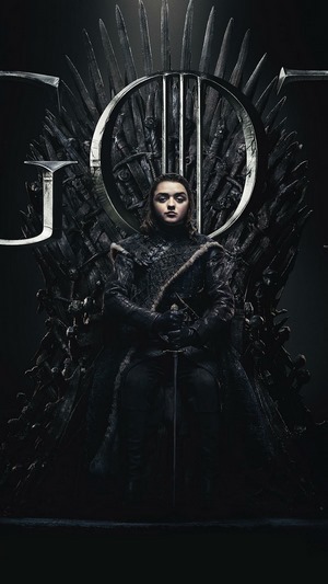 Arya Stark on the Iron Throne from Game of Thrones