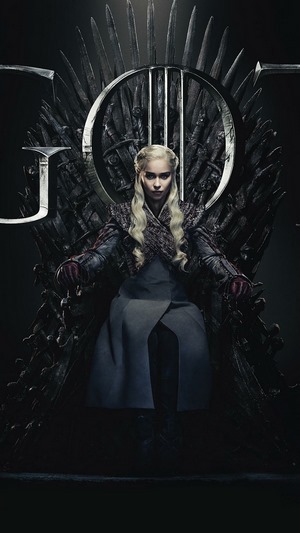 Daenerys Targaryen on the Iron Throne from Game of Thrones