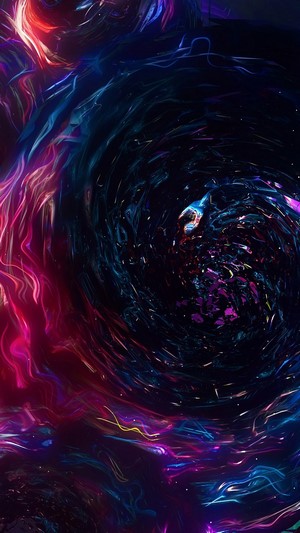Abstract swirling colors in space