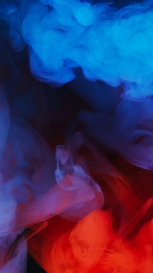 Blue Red Smoke Abstract