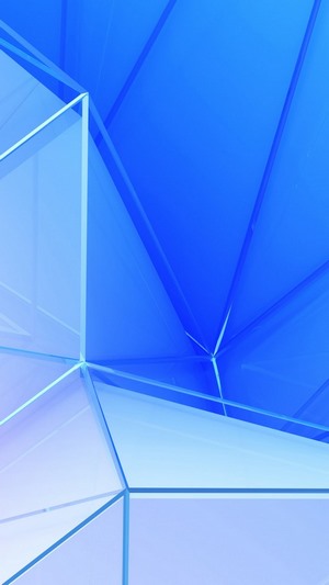 Abstract blue geometric shapes with sharp edges