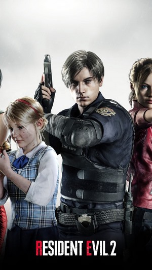 Resident Evil 2 characters Leon, Claire, and Sherry