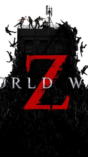 World War Z game poster with zombies