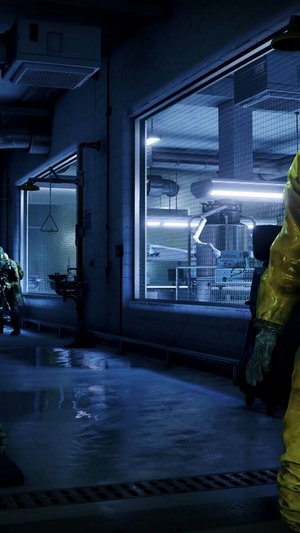 World War Z zombies in a laboratory
