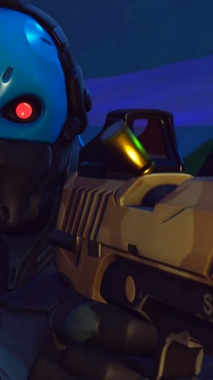 Cobalt from Fortnite Battle Royale holding a pistol