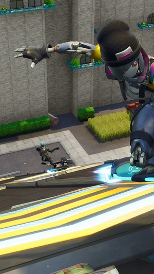 Fortnite Battle Royale character on a Driftboard