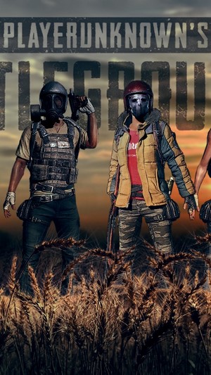 PlayerUnknown's Battlegrounds characters in a field