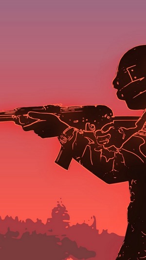 PlayerUnknown's Battlegrounds soldier aiming rifle