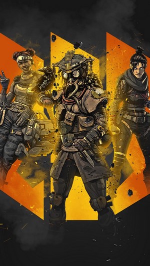 Bloodhound, Wraith, and Lifeline from Apex Legends