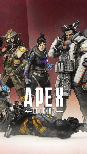 Apex Legends characters standing and lying down