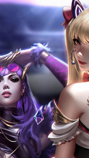 K/DA Evelynn and D.Va from League of Legends and Overwatch