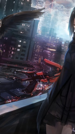 Cyberpunk Girl Car Sci-Fi HD 4K Wallpaper #8.1419