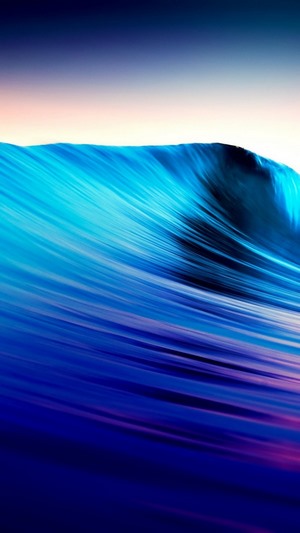 Abstract blue wave with purple and pink hues