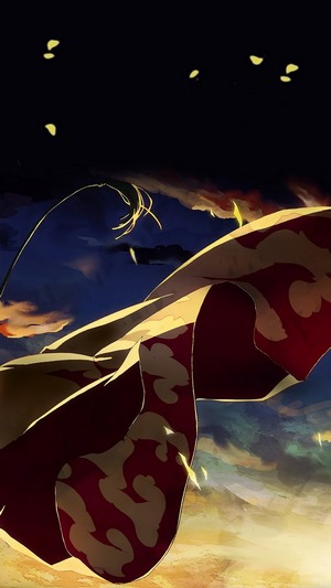 Naruto Uzumaki in a sunset
