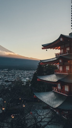 Mount Fuji Japan City Landscape Scenery