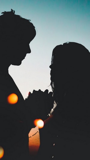 Couple Silhouette Sunset