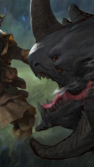Bloodhound from Apex Legends fighting a monster