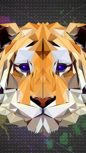Abstract geometric tiger face
