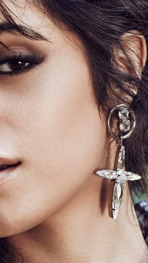 Camila Cabello with a jeweled earring