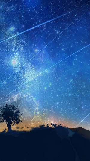 #336430 Shooting Stars, Night, Sky, Anime HD - Rare Gallery HD Wallpapers