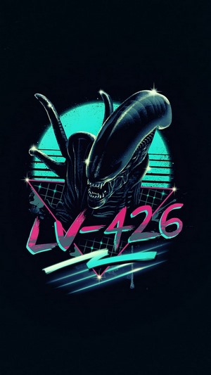 Alien Xenomorph LV-426 Retro Sci-Fi Art