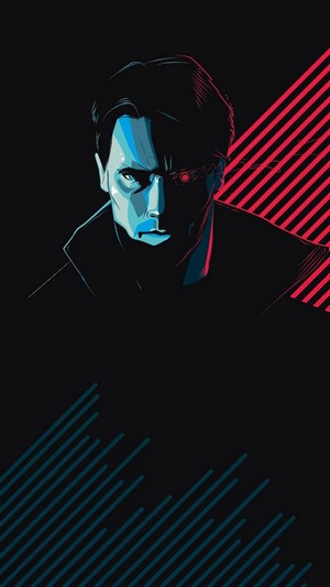 Minimalist Terminator Sci-Fi Portrait