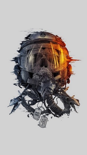 Skull Aircraft Pilot Minimalist