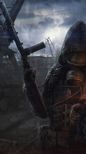 Metro Exodus Gas Mask Soldier with Rifle