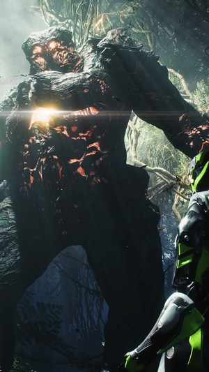 Anthem Javelin fighting a large monster