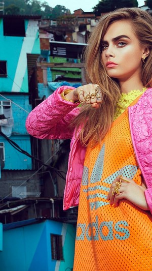 Cara Delevingne in Adidas sportswear