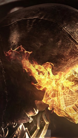 Scorpion from Mortal Kombat 11 with flames