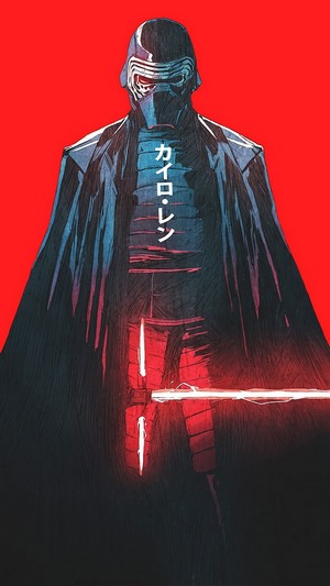 Kylo Ren from Star Wars with Lightsaber