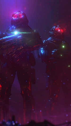 Sci-Fi Soldiers in Futuristic Armor